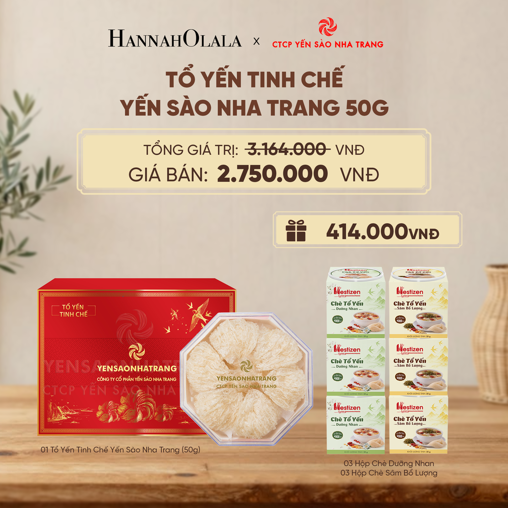  TỔ YẾN TINH CHẾ YẾN SÀO NHA TRANG 50G - DEAL 1 - D210 