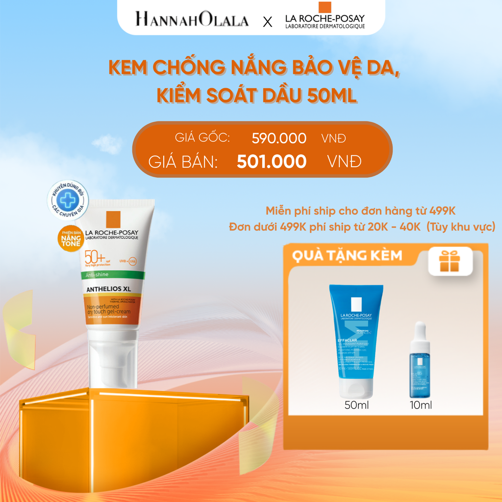  DEAL 1: KEM CHỐNG NẮNG BẢO VỆ DA, KIỂM SOÁT DẦU ANTHELIOS XL OIL CONTROL GEL CREAM 50ML 