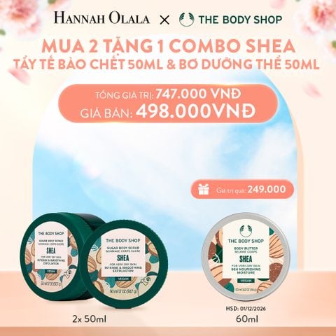  A859_DEAL 1: MUA 2 TẶNG 1 COMBO TẨY DƯỠNG SHEA - 2X BODY SCRUB 50ML & 1 BODY BUTTER 50ML 