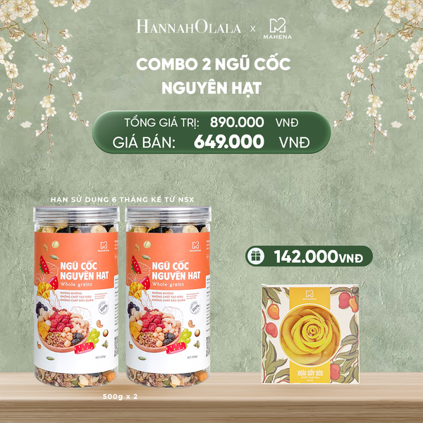  D1893_DEAL 1: MUA 2 NGŨ CỐC NGUYÊN HẠT 500G TẶNG 1 HỘP XOÀI XẾP HOA 250G 