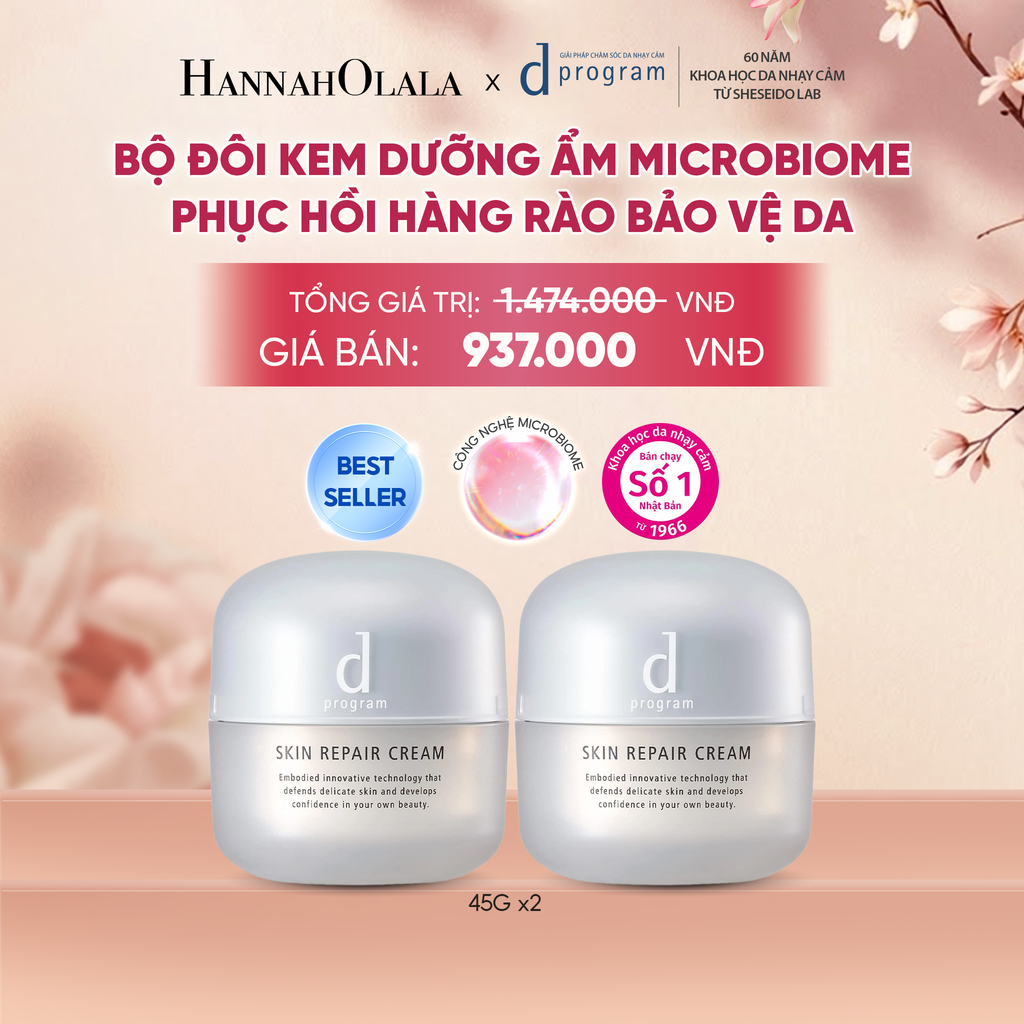  BỘ ĐÔI KEM DƯỠNG ẨM VÀ PHỤC HỒI DA D PROGRAM SKIN REPAIR CREAM 45G - DEAL 1 - A812 