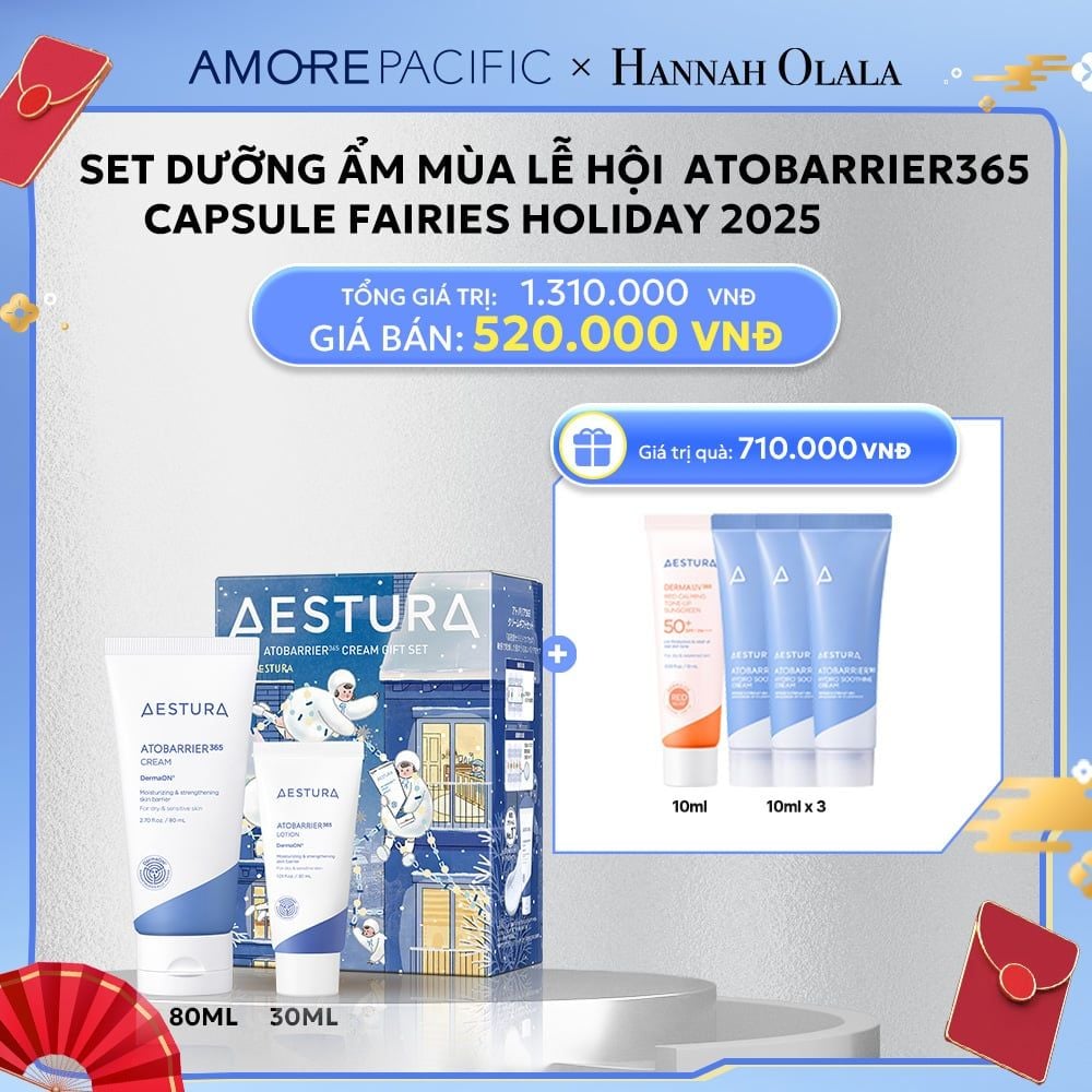 D1_DEAL 1: SET DƯỠNG ẨM MÙA LỄ HỘI ATOBARRIER365 CAPSULE FAIRIES HOLIDAY 2026 