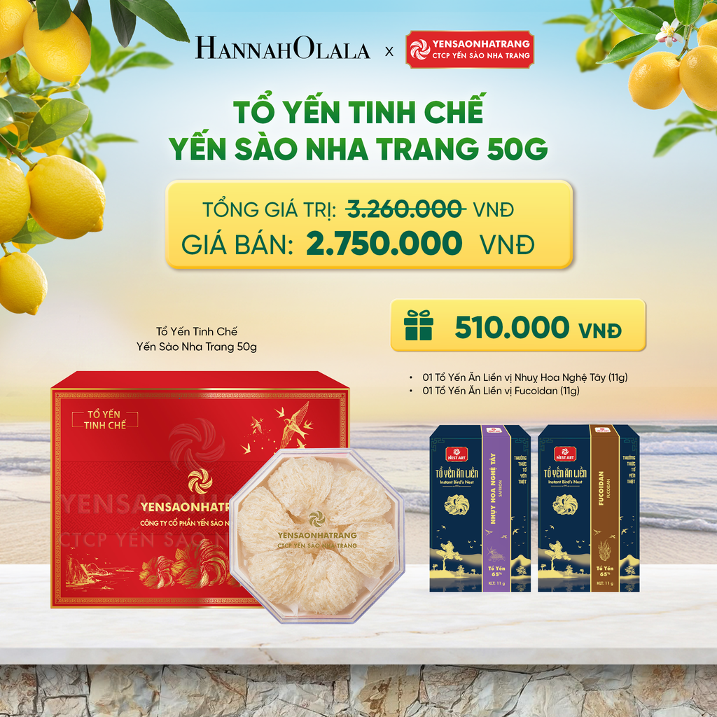  TỔ YẾN TINH CHẾ YẾN SÀO NHA TRANG 50G - DEAL 1 
