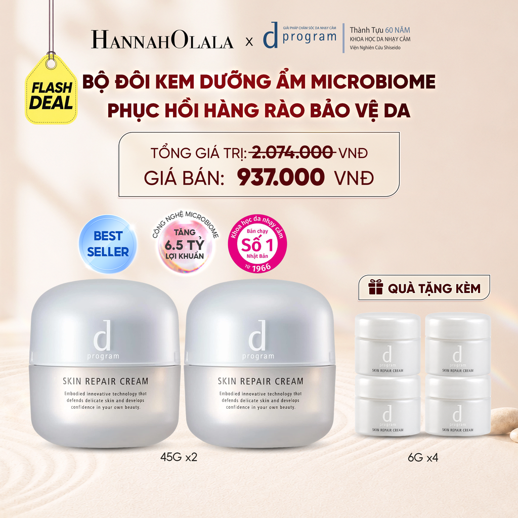  BỘ ĐÔI KEM DƯỠNG ẨM VÀ PHỤC HỒI DA D PROGRAM SKIN REPAIR CREAM 45G - DEAL 1 