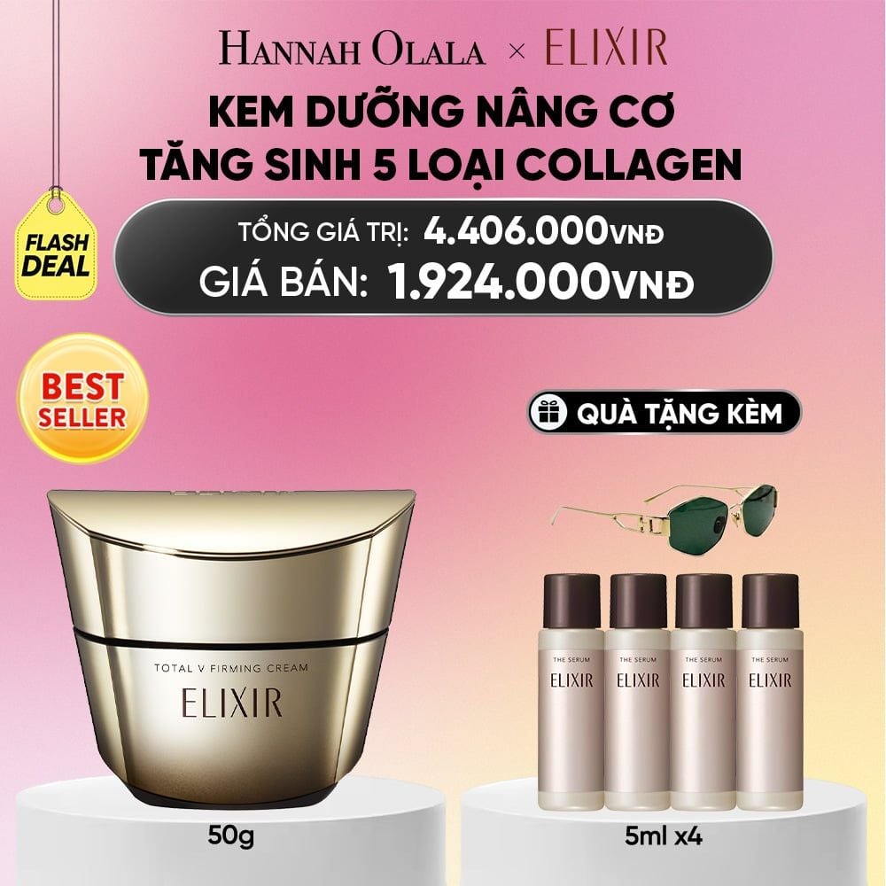  KEM DƯỠNG CẢI THIỆN CHẢY XỆ NGĂN NGỪA LÃO HÓA ELIXIR TOTAL V FIRMING CREAM 50G - DEAL 1_A1636 