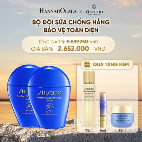  COMBO 2 SỮA CHỐNG NẮNG DƯỠNG DA SHISEIDO GSC PERFECT SUN PROTECTOR LOTION SPF50+ 50ML - DEAL 01 - B510 