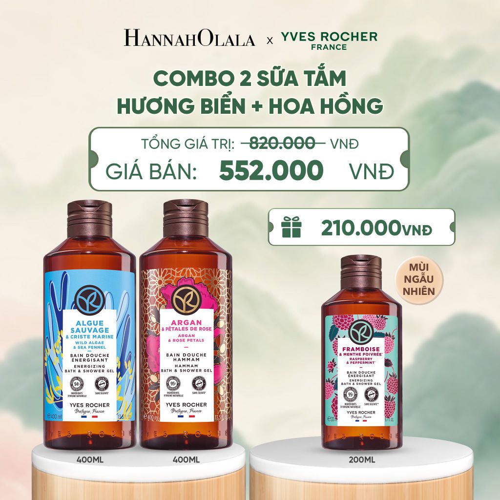  COMBO 2 SỮA TẮM HƯƠNG BIỂN + HOA HỒNG - A516 