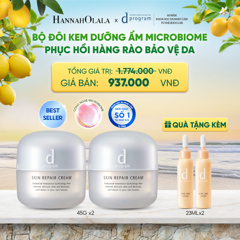  BỘ ĐÔI KEM DƯỠNG ẨM VÀ PHỤC HỒI DA D PROGRAM SKIN REPAIR CREAM 45G - DEAL 1 