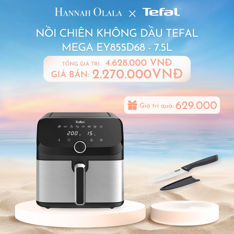  C1017_DEAL 1: NỒI CHIÊN KHÔNG DẦU TEFAL MEGA EY855D68 - 7.5L 