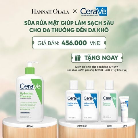  SỮA RỬA MẶT GIÚP LÀM SẠCH SÂU DÀNH CHO DA THƯỜNG VÀ DA KHÔ CERAVE HYDRATING CLEANSER 473ML - A1115 