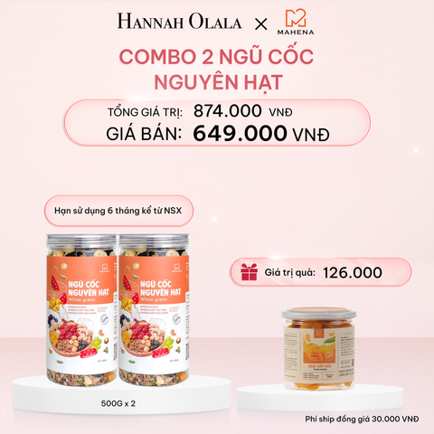 E1020_DEAL 1: MUA 2 NGŨ CỐC NGUYÊN HẠT 500G TẶNG 1 HỘP XOÀI SẤY DẺO 250G 