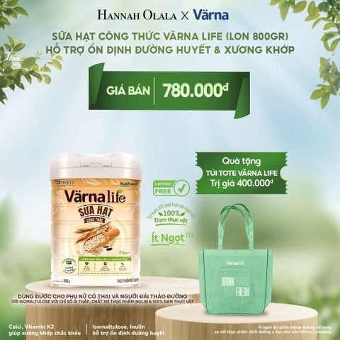  DEAL 1: Thực phẩm bổ sung sữa hạt công thức Varna Life (Lon 800gr) 