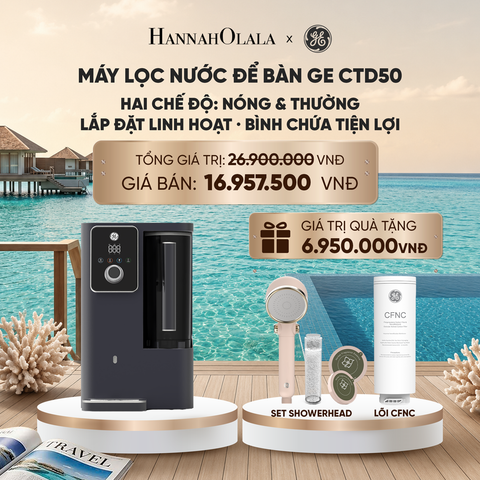  MÁY LỌC NƯỚC ĐỂ BÀN GE CTD50 - HAI CHẾ ĐỘ: NÓNG & THƯỜNG · LẮP ĐẶT LINH HOẠT · BÌNH CHỨA TIỆN LỢI - DEAL 1 