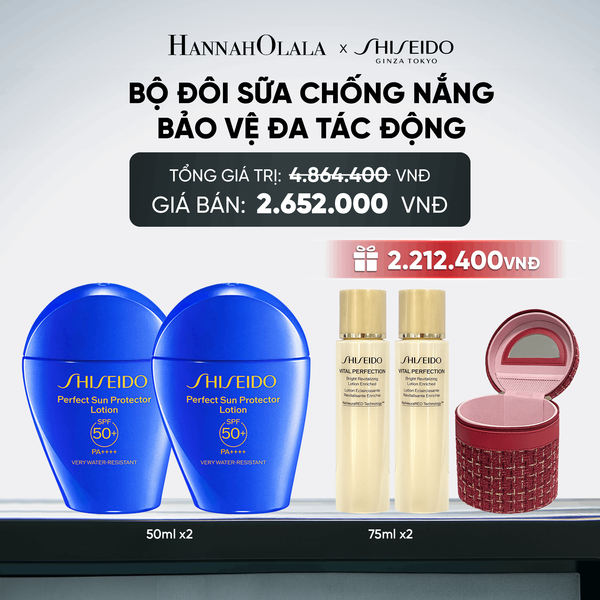  COMBO X2 SỮA CHỐNG NẮNG DƯỠNG DA SHISEIDO GSC PERFECT SUN PROTECTOR LOTION SPF50+ 50ML - DEAL 1 