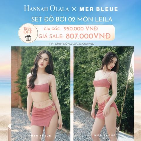  C546_DEAL 8: SET ĐỒ BƠI 02 MẢNH LEILA BIKINI (ĐÃ KÈM quần bikiki) 