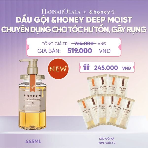  [NEW] DẦU GỘI &HONEY DEEP MOIST CẤP ẨM CHUYÊN SÂU CHUYÊN DỤNG CHO TÓC HƯ TỔN, GÃY RỤNG - H069 