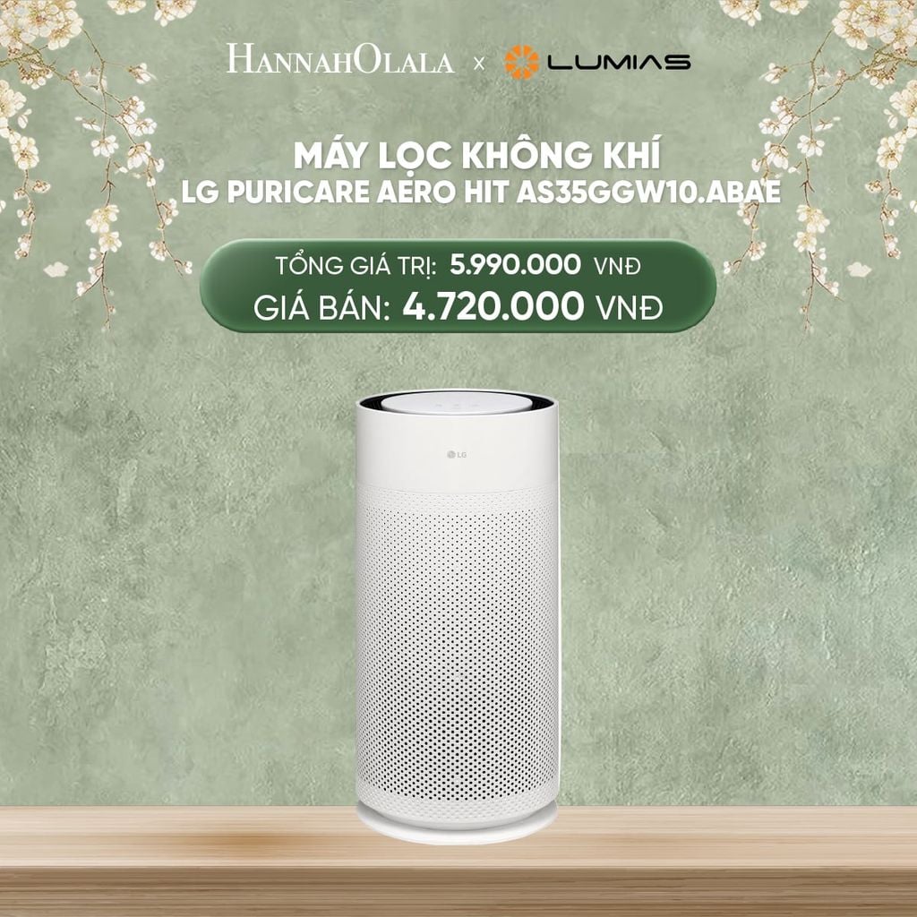  DEAL 1: MÁY LỌC KHÔNG KHÍ LG PURICARE AERO HIT AS35GGW10.ABAE 