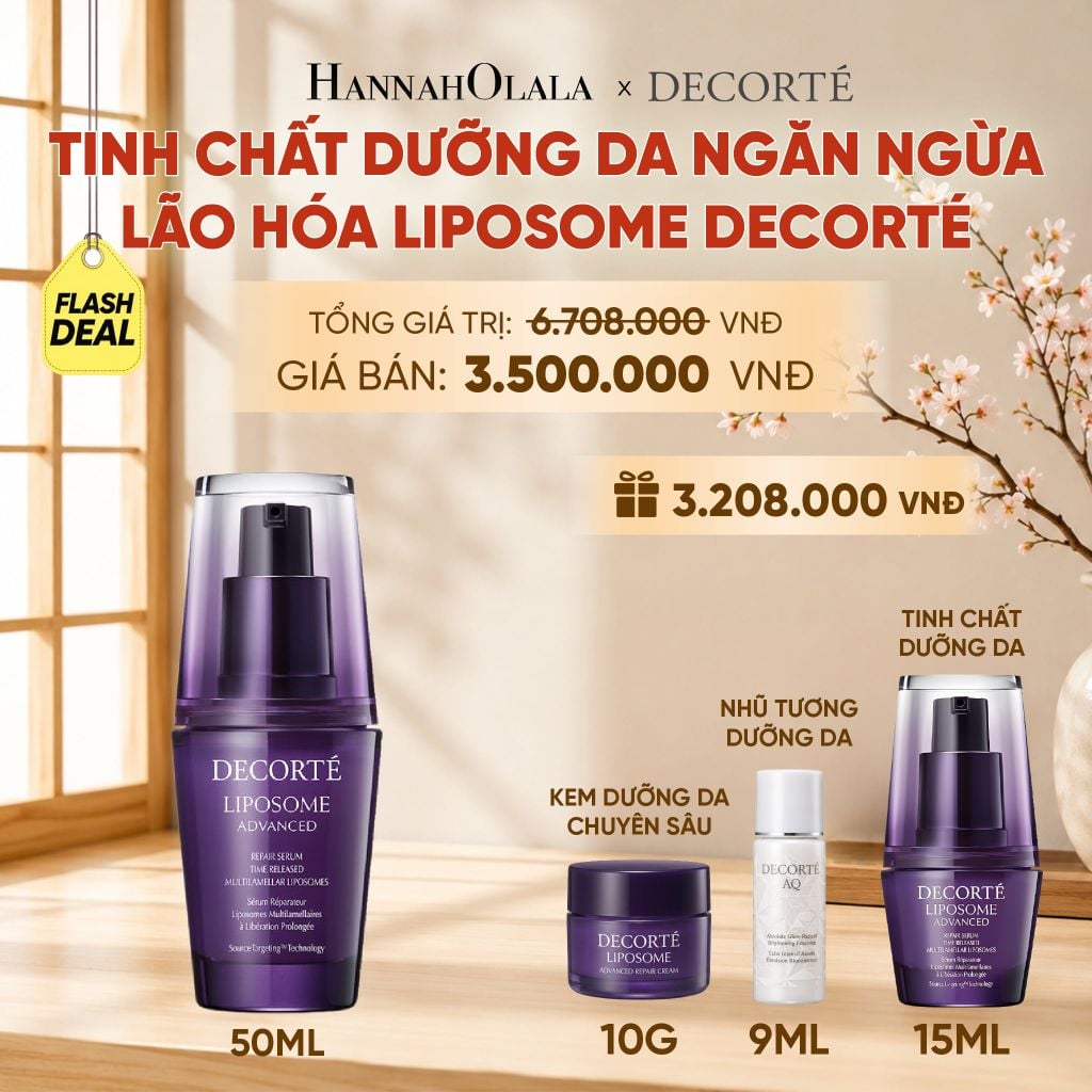  [FLASH DEAL 1]: TINH CHẤT DƯỠNG DA NGĂN NGỪA LÃO HÓA LIPOSOME DECORTÉ 50 ML - B22 