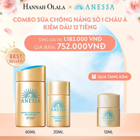  A24_DEAL 1: COMBO SỮA CHỐNG NẮNG DƯỠNG DA KIỀM DẦU BẢO VỆ HOÀN HẢO ANESSA GOLD MILK SPF50+ PA++++ 60ML + 20ML 