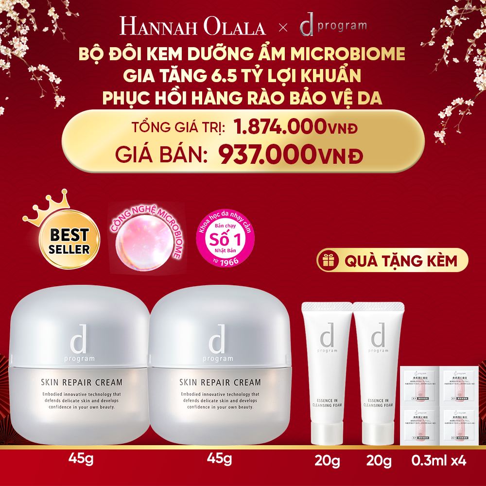  DEAL 1: BỘ ĐÔI KEM DƯỠNG ẨM VÀ PHỤC HỒI DA D PROGRAM SKIN REPAIR CREAM 45G 