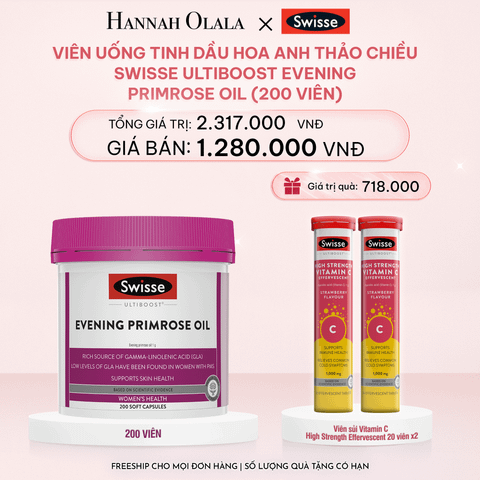  E717_DEAL 1: VIÊN UỐNG TINH DẦU HOA ANH THẢO CHIỀU SWISSE ULTIBOOST EVENING PRIMROSE OIL (200 VIÊN) 