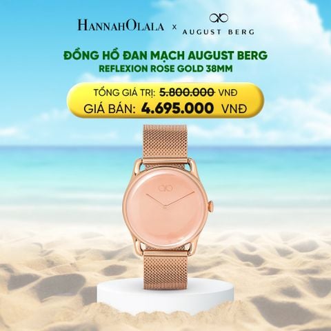  DEAL 1: REFLEXION ROSE GOLD 38MM - DÂY KIM LOẠI MESH - VÀNG HỒNG 