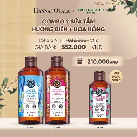  COMBO 2 SỮA TẮM HƯƠNG BIỂN + HOA HỒNG TẶNG SỮA TẮM 200ML MÙI NGẪU NHIÊN - A2252 