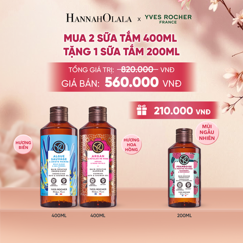  COMBO 2 SỮA TẮM HƯƠNG BIỂN + HOA HỒNG TẶNG SỮA TẮM 200ML MÙI NGẪU NHIÊN 