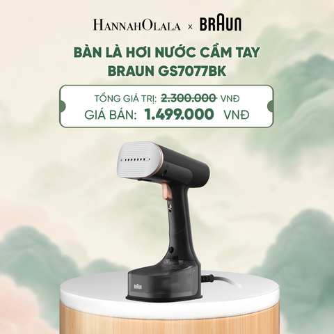  BÀN LÀ HƠI NƯỚC CẦM TAY BRAUN GS7077BK - DEAL 1 - A2022 