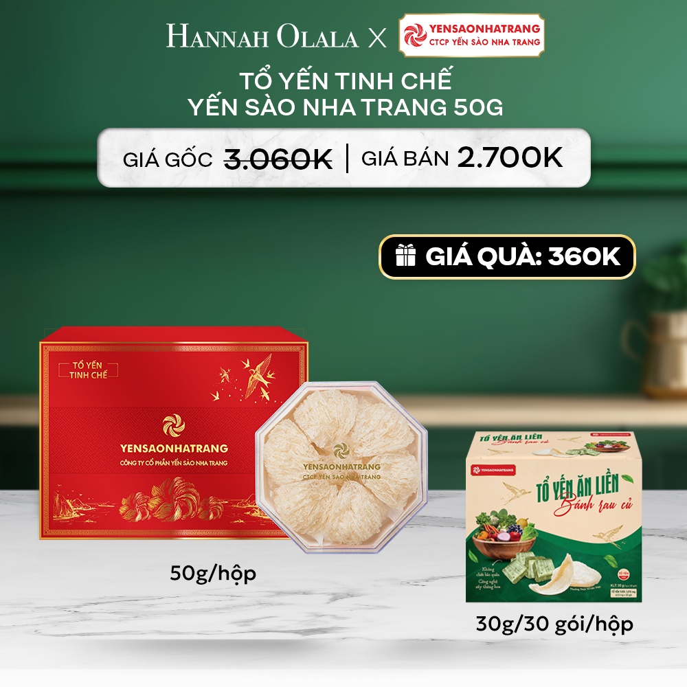  DEAL 1: TỔ YẾN TINH CHẾ YẾN SÀO NHA TRANG - 50G 