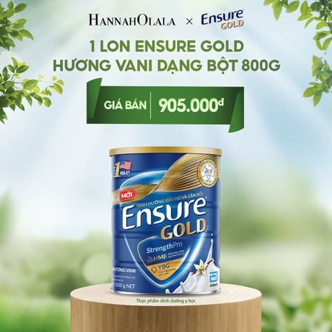  E110_DEAL 1: 1 LON ENSURE GOLD HƯƠNG VANI DẠNG BỘT 800G 