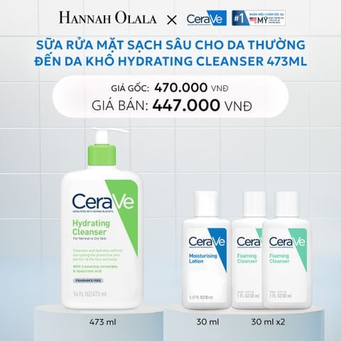  C1_DEAL 1: SỮA RỬA MẶT GIÚP LÀM SẠCH SÂU CHO DA THƯỜNG ĐẾN DA KHÔ HYDRATING CLEANSER 473ML 