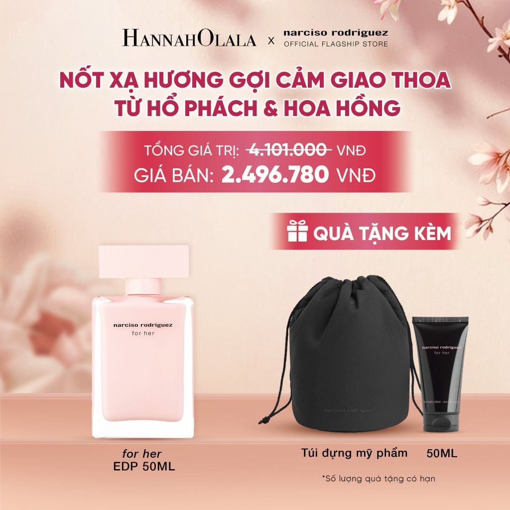  NƯỚC HOA NỮ NARCISO RODRIGUEZ FOR HER EAU DE PARFUM 50ML - DEAL 1 