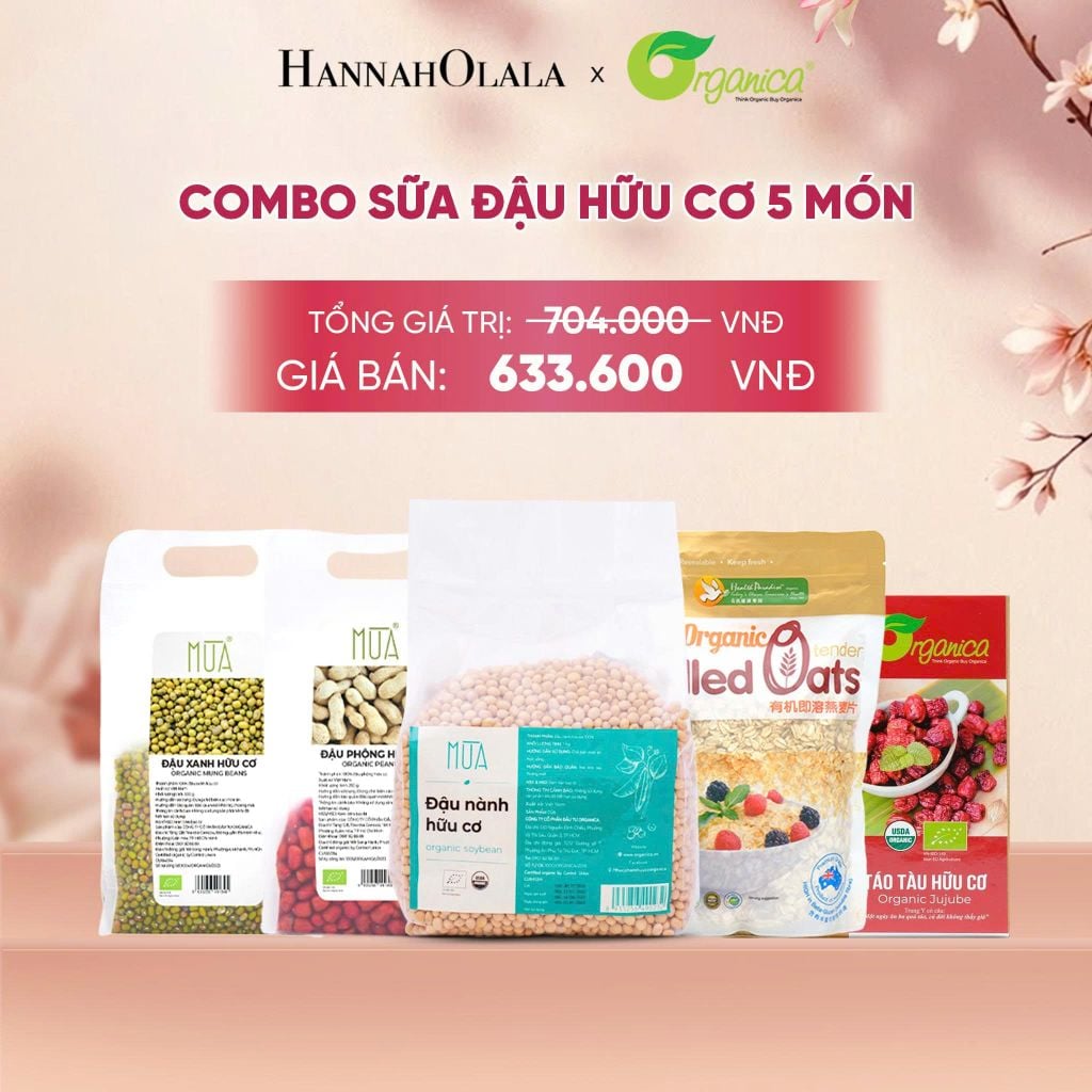 COMBO SỮA ĐẬU HỮU CƠ 5 MÓN - A84 