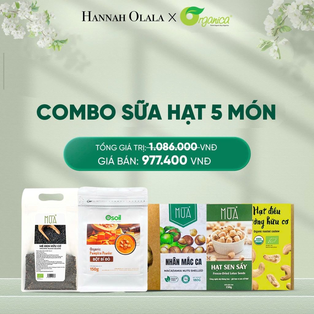  DEAL 1: COMBO SỮA HẠT 5 MÓN 