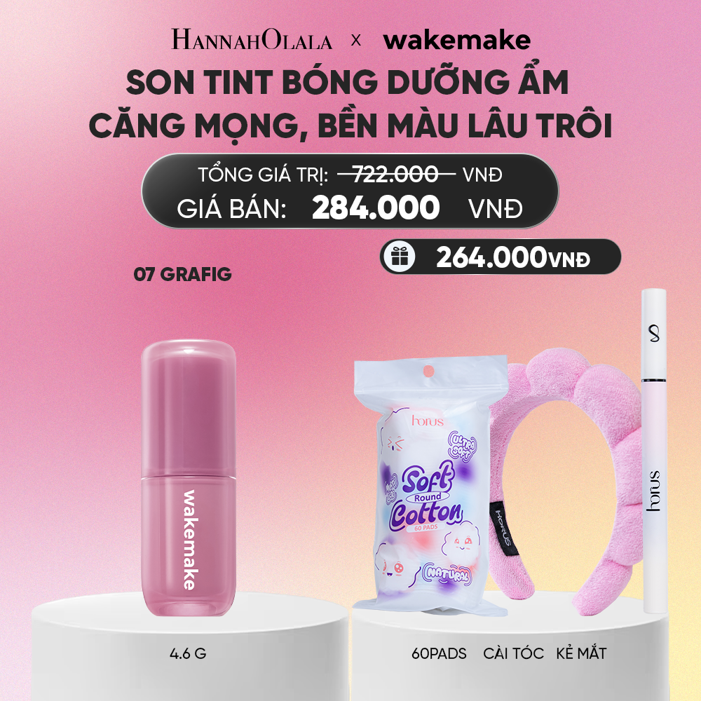  SON TINT BÓNG WAKEMAKE WATERFUL GLOW TINT DƯỠNG ẨM CĂNG MỌNG, BỀN MÀU LÂU TRÔI_ A237 