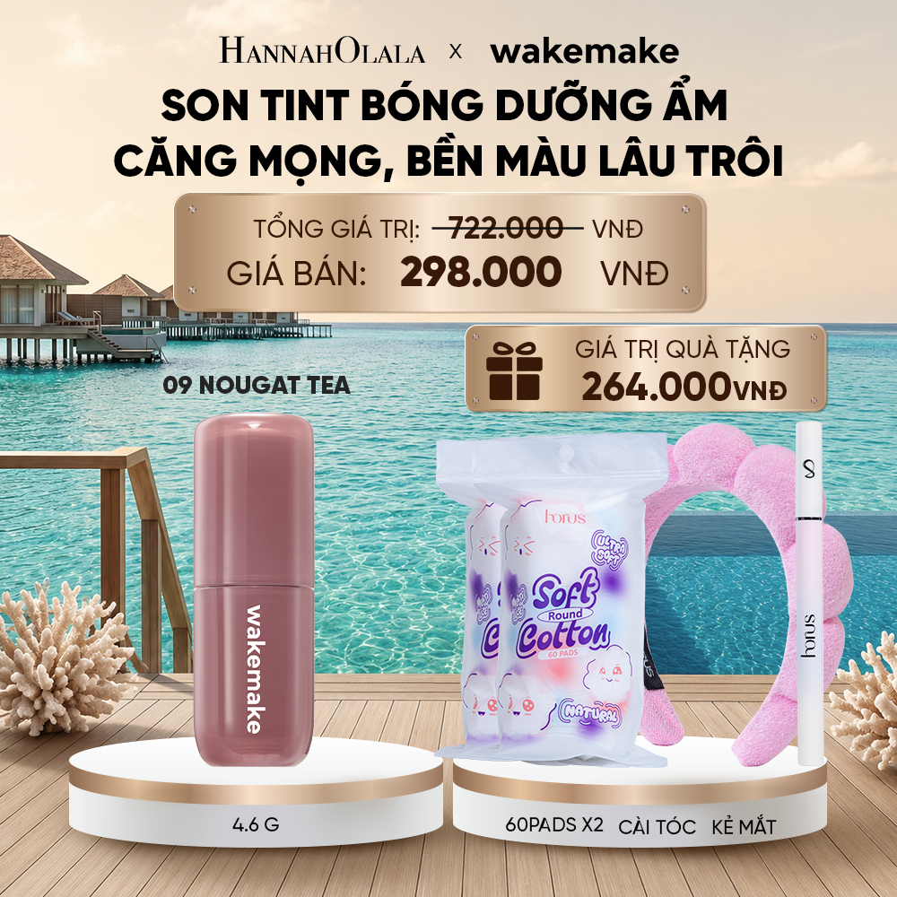  SON TINT BÓNG WAKEMAKE WATERFUL GLOW TINT DƯỠNG ẨM CĂNG MỌNG, BỀN MÀU LÂU TRÔI_ D1640 