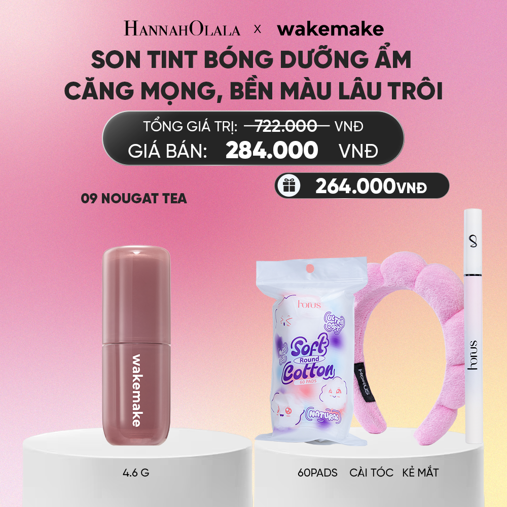  SON TINT BÓNG WAKEMAKE WATERFUL GLOW TINT DƯỠNG ẨM CĂNG MỌNG, BỀN MÀU LÂU TRÔI_ A237 