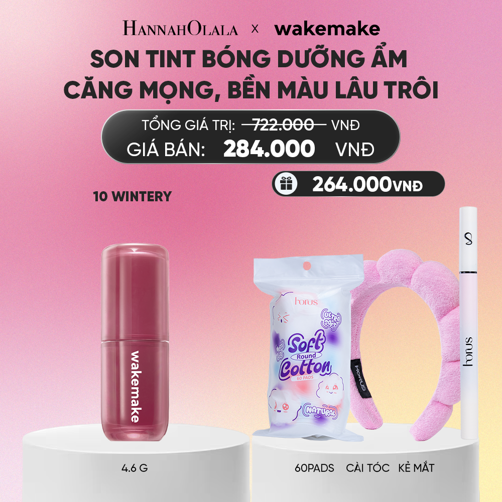 SON TINT BÓNG WAKEMAKE WATERFUL GLOW TINT DƯỠNG ẨM CĂNG MỌNG, BỀN MÀU LÂU TRÔI_ A237 