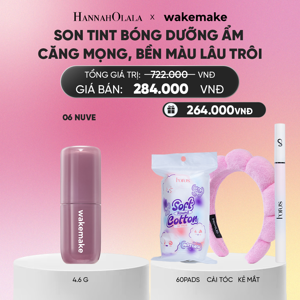  SON TINT BÓNG WAKEMAKE WATERFUL GLOW TINT DƯỠNG ẨM CĂNG MỌNG, BỀN MÀU LÂU TRÔI_ A237 