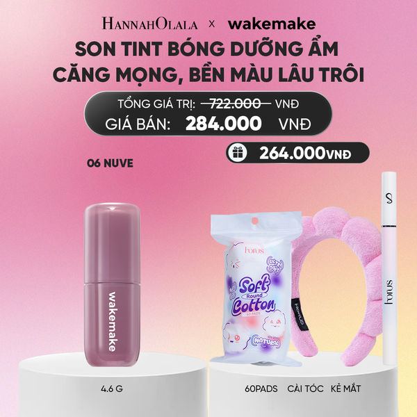  SON TINT BÓNG WAKEMAKE WATERFUL GLOW TINT DƯỠNG ẨM CĂNG MỌNG, BỀN MÀU LÂU TRÔI_ A237 