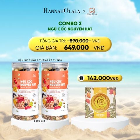  DEAL 1: MUA 2 NGŨ CỐC NGUYÊN HẠT 500G TẶNG 1 HỘP XOÀI XẾP HOA 250G 