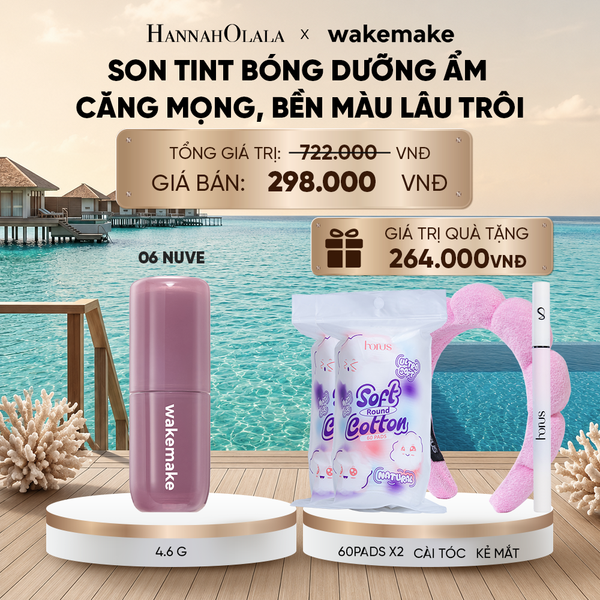  SON TINT BÓNG WAKEMAKE WATERFUL GLOW TINT DƯỠNG ẨM CĂNG MỌNG, BỀN MÀU LÂU TRÔI_ D1640 