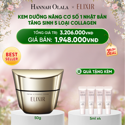  DEAL 1: KEM DƯỠNG CẢI THIỆN CHẢY XỆ NGĂN NGỪA LÃO HÓA ELIXIR TOTAL V FIRMING CREAM 50G 