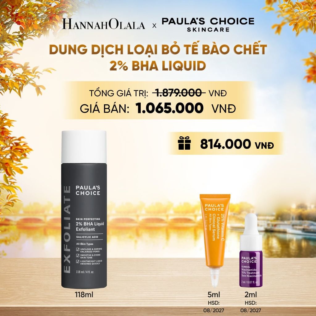  DUNG DỊCH GIÚP GIẢM PHẦN DA KHÔ VÀ MỤN VỚI 2% BHA 118ML - DEAL 1 - E20 