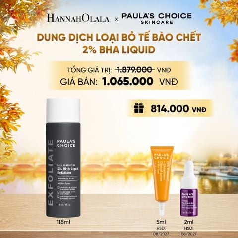  DUNG DỊCH GIÚP GIẢM PHẦN DA KHÔ VÀ MỤN VỚI 2% BHA 118ML - DEAL 1 - E20 