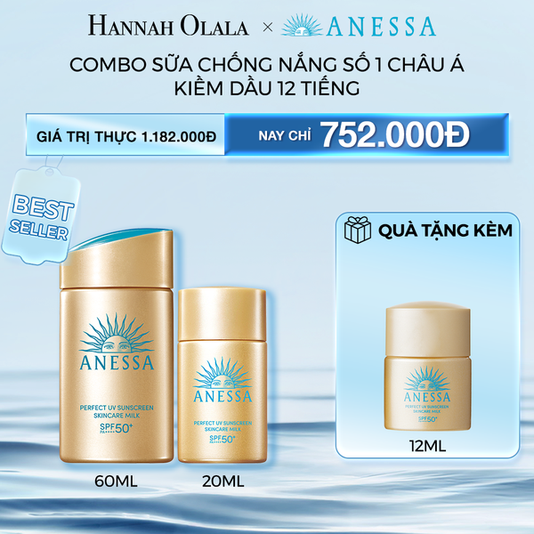  M54_DEAL 1: COMBO SỮA CHỐNG NẮNG DƯỠNG DA KIỀM DẦU BẢO VỆ HOÀN HẢO ANESSA GOLD MILK SPF50+ PA++++ 60ML + 20ML 