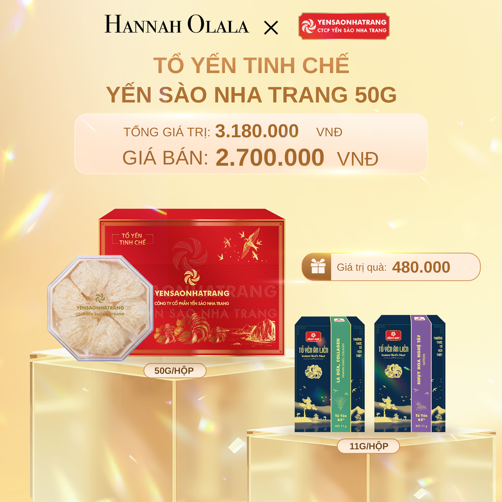  C872_DEAL 1: TỔ YẾN TINH CHẾ YẾN SÀO NHA TRANG - 50G 