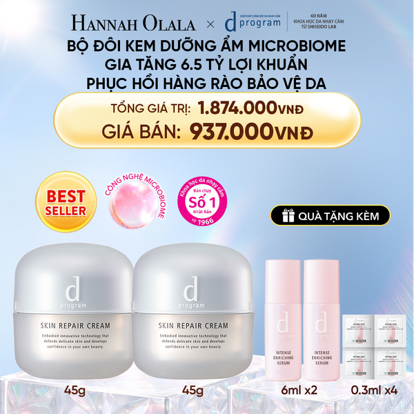  DEAL 1: BỘ ĐÔI KEM DƯỠNG ẨM VÀ PHỤC HỒI DA D PROGRAM SKIN REPAIR CREAM 45G 
