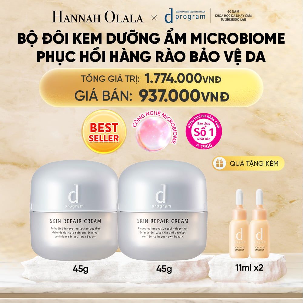  BỘ ĐÔI KEM DƯỠNG ẨM VÀ PHỤC HỒI DA D PROGRAM SKIN REPAIR CREAM 45G - DEAL 1 